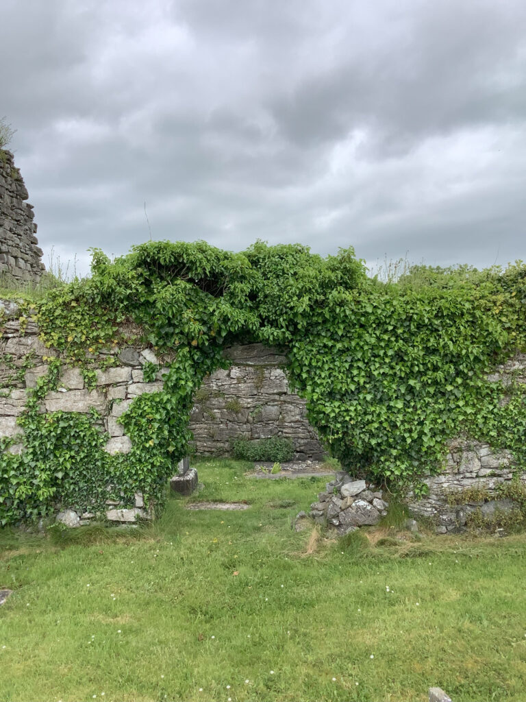 South door and wall before